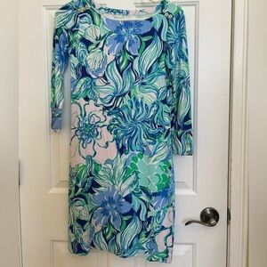 Lilly Pulitzer Vibrant Floral Long Sleeve Dress